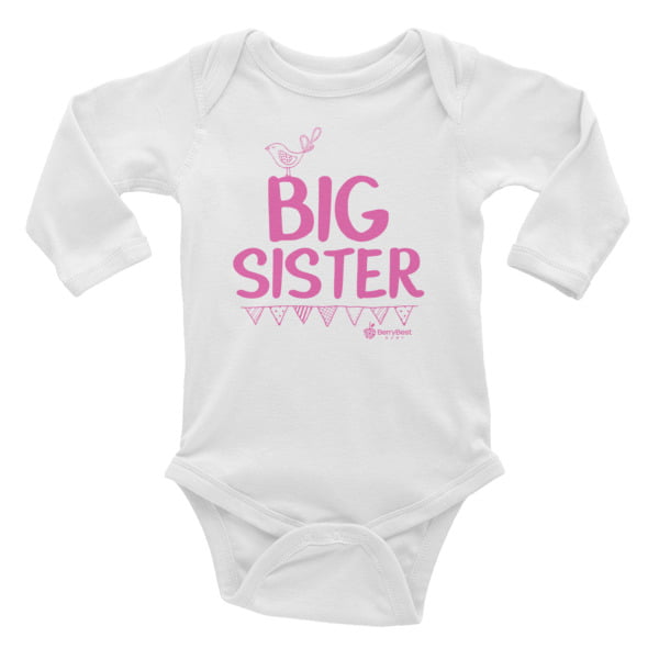 Big Sister Long Sleeve Onesie Bodysuit – BerryBest Baby